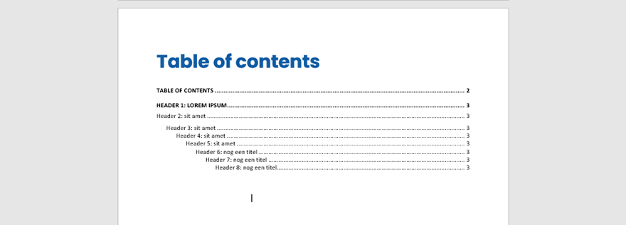 Protime Styleguide2020 Word Table Of Content 2